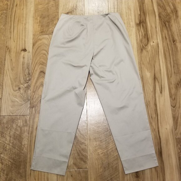 Talbots Collection 8 Petite Taupe Chino Trouser Straight Leg Pants 29x25.5 Ankle - Picture 4 of 9